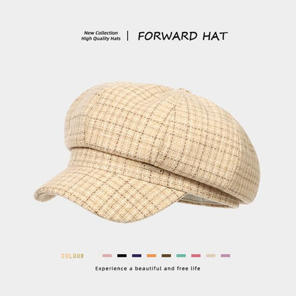 Plaid Newsboy Cap