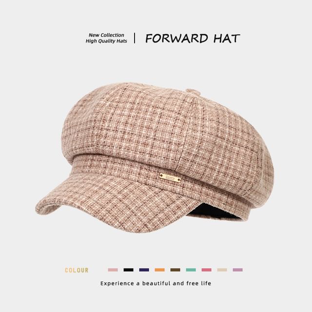 Plaid Newsboy Cap