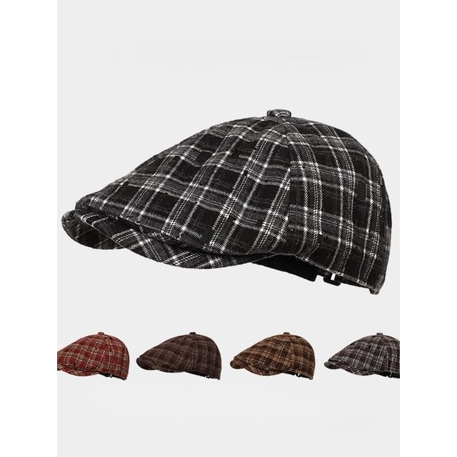 Plaid Flat Cap