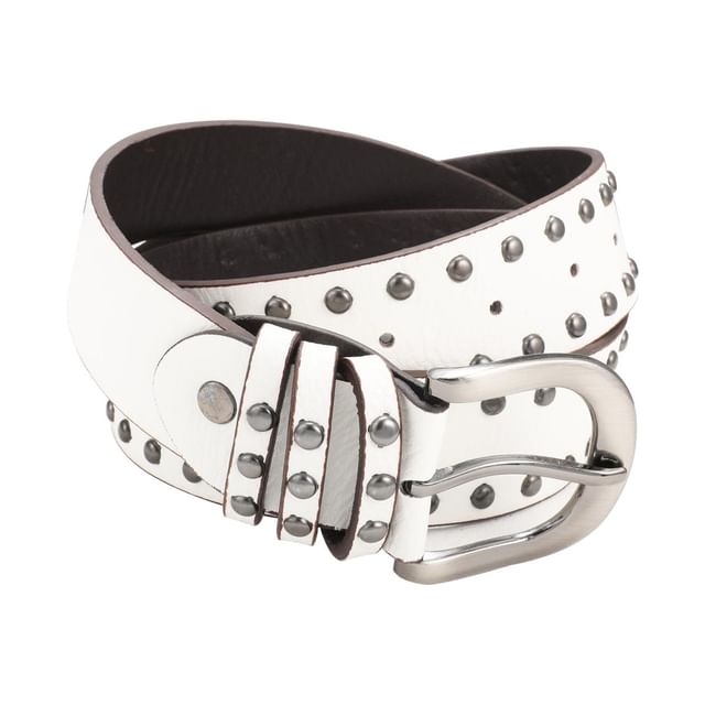 Studded Faux Leather Belt
