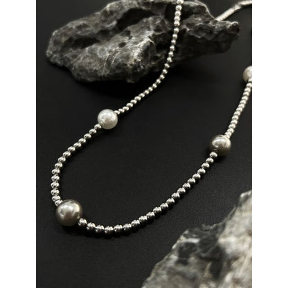 Faux Pearl Beaded Necklace