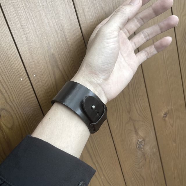 Genuine Leather Wide Bracelet