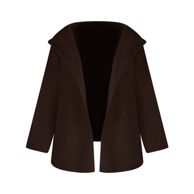 Hooded Cardigan, Mini Pleated Skirt & Lace Crop Top Set