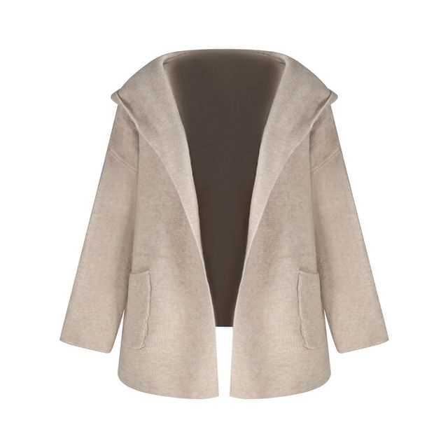 Hooded Cardigan, Mini Pleated Skirt & Lace Crop Top Set