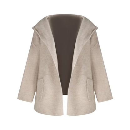 Hooded Cardigan, Mini Pleated Skirt & Lace Crop Top Set