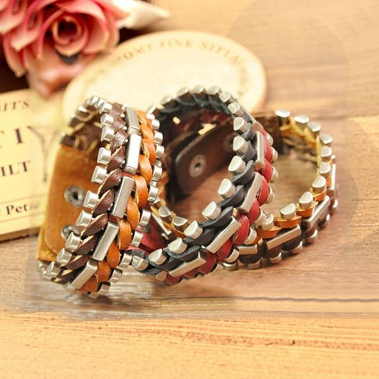 Genuine Leather Braided Bracelet