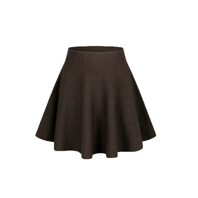 Mock Two-Piece Knit Top & Mini A-Line Skirt Set