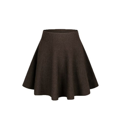 Mock Two-Piece Knit Top & Mini A-Line Skirt Set