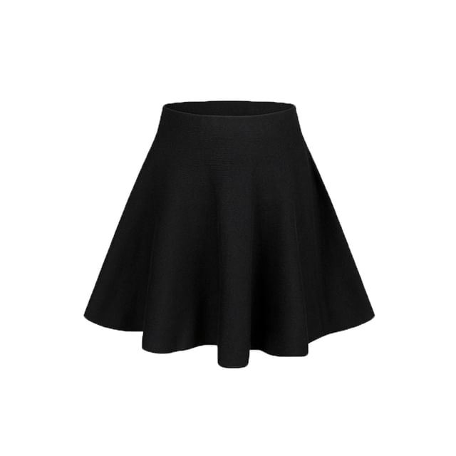 Mock Two-Piece Knit Top & Mini A-Line Skirt Set