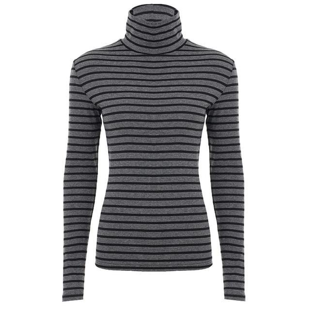 Striped Turtleneck Long Sleeve Tee
