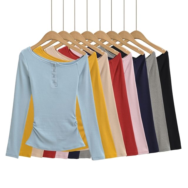 Off Shoulder Long Sleeve Blouse