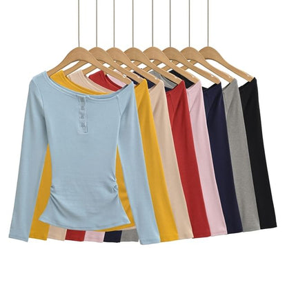 Off Shoulder Long Sleeve Blouse