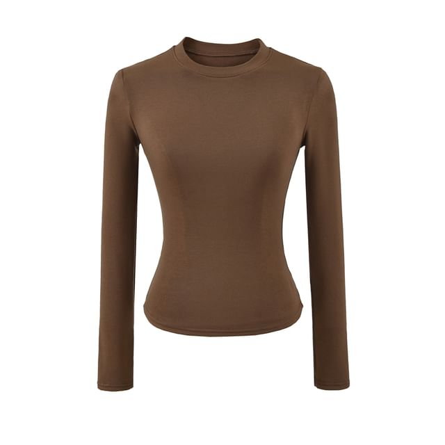 Crew Neck Long-Sleeve Basic Tee