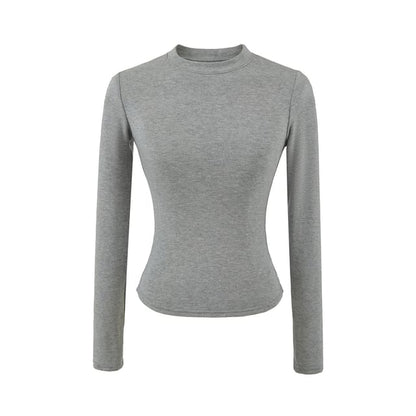 Crew Neck Long-Sleeve Basic Tee