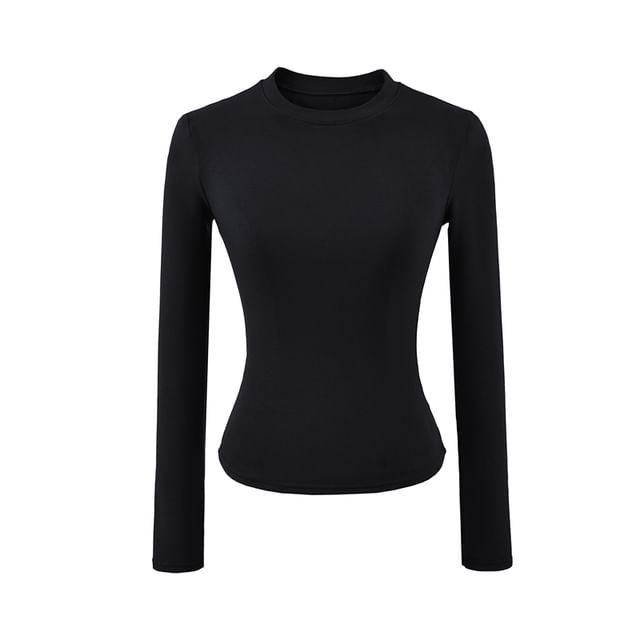 Crew Neck Long-Sleeve Basic Tee