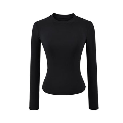 Crew Neck Long-Sleeve Basic Tee