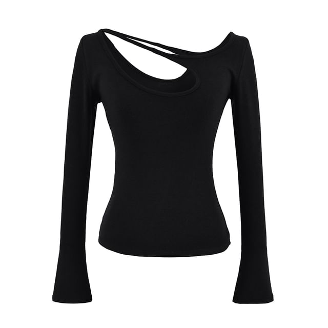Cutout Design Long Sleeve Blouse