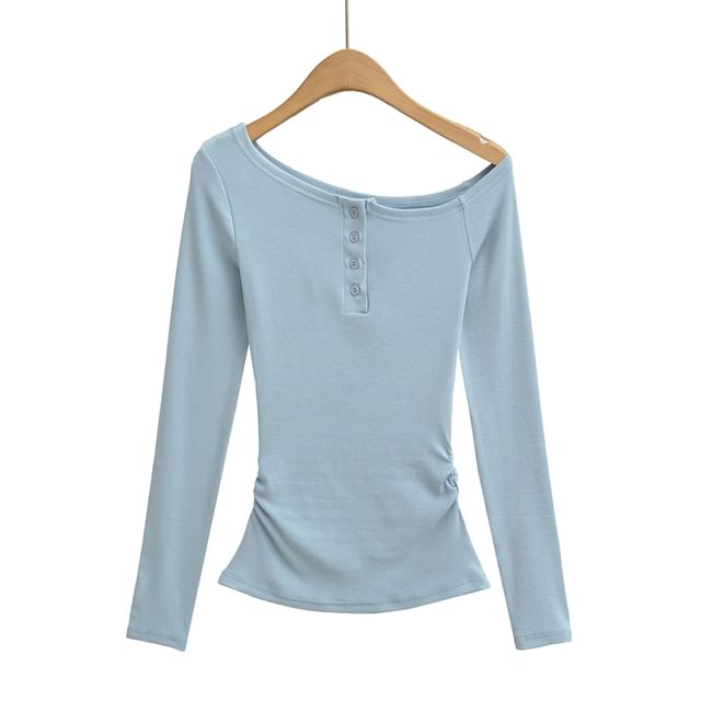 Off Shoulder Long Sleeve Blouse