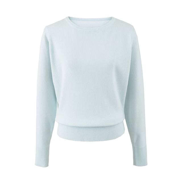 Crew Neck Solid Knit Sweater