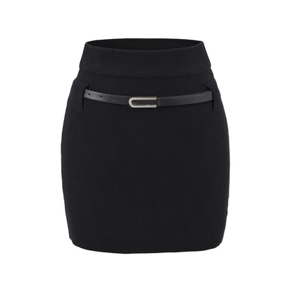3/4 Sleeve Crewneck Knit Top & Mini Skirt
