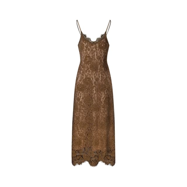 Round Neck Plain Double Breasted Trench Jacket / Spaghetti Strap V-Neck Lace A-Line Dress (Various Designs)