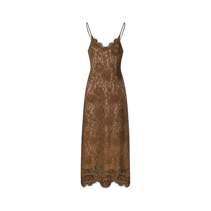 Round Neck Plain Double Breasted Trench Jacket / Spaghetti Strap V-Neck Lace A-Line Dress (Various Designs)