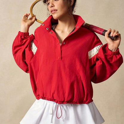Color Block Cropped Sweatshirt