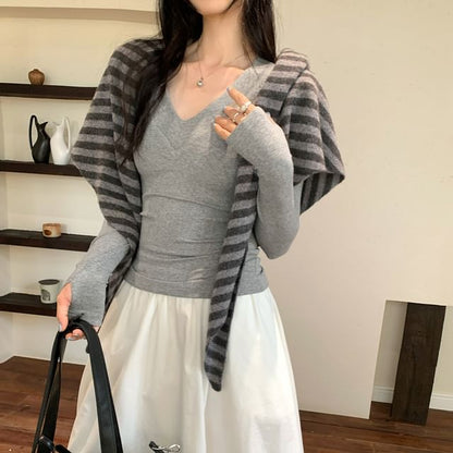 Classic V-Neck Long Sleeve Tee