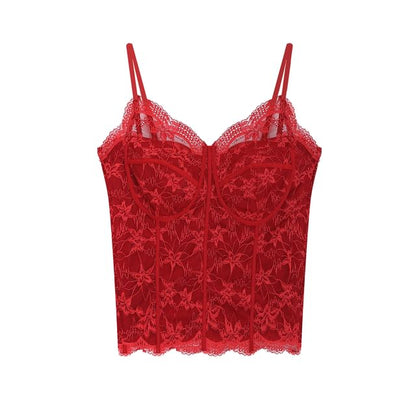 Round Neck Plain Button Up Cardigan / Long-Sleeve V-Neck Dotted Twisted Top / Lace Bra Top