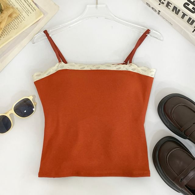 Frill Trim Crop Camisole