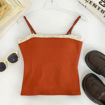 Frill Trim Crop Camisole
