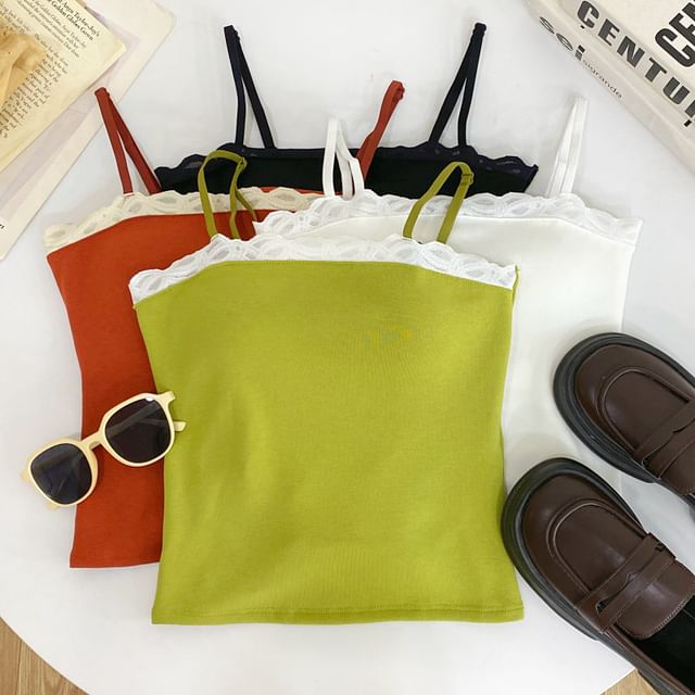 Frill Trim Crop Camisole
