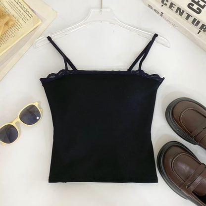 Frill Trim Crop Camisole