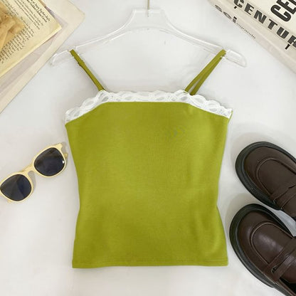 Frill Trim Crop Camisole