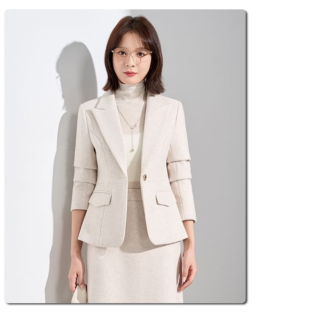 Blazer and Midi Pencil Skirt Set