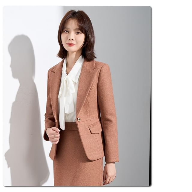 Blazer and Midi Pencil Skirt Set
