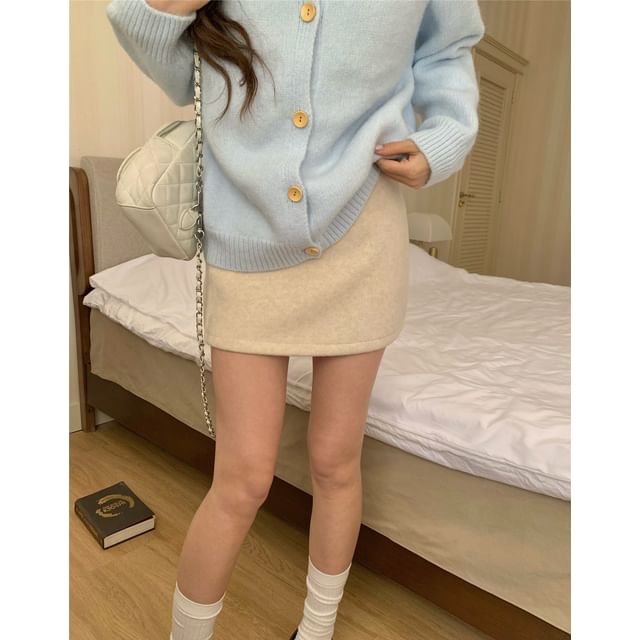 Plain Mini A-Line Skirt