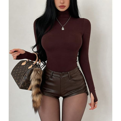 Slim Turtleneck Tee Long Sleeve