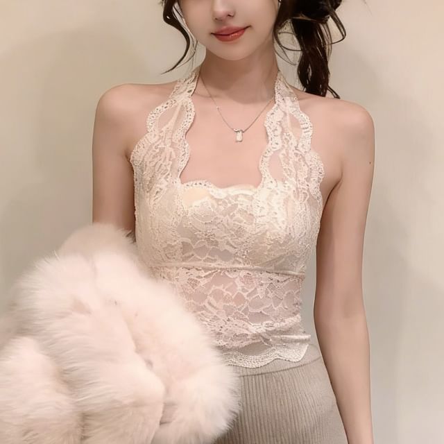 Lace Halter Top