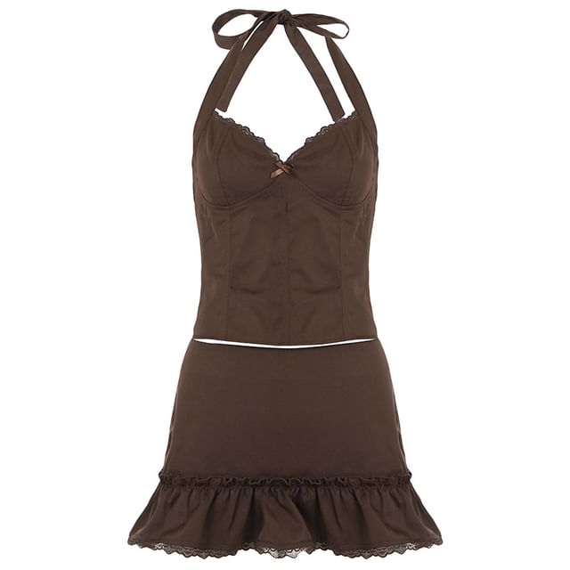 Crop Top & Mini Skirt Set