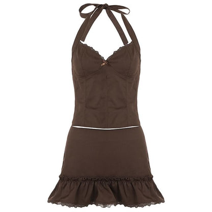Crop Top & Mini Skirt Set