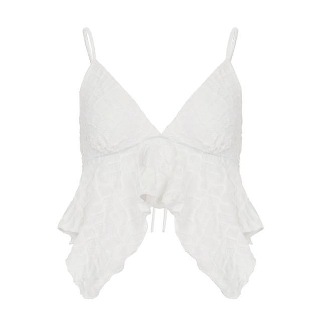 Asymmetrical Lace V-Neck Cami