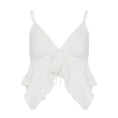 Asymmetrical Lace V-Neck Cami