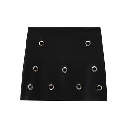 Round Neck Solid Grommet Sweatshirt / High Waist Mini A-Line Skirt