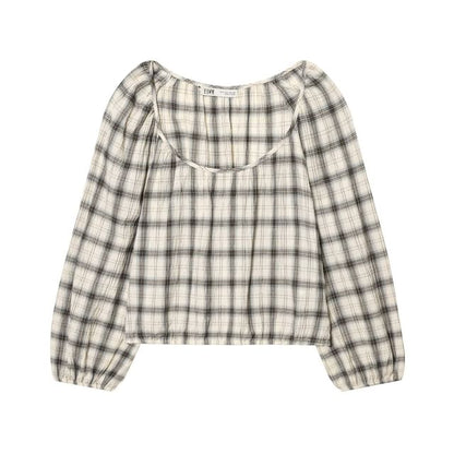 Plaid Crop Top & Asymmetrical A-Line Skirt Set