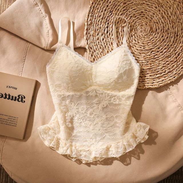 V-Neck Lace Camisole Blouse