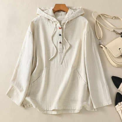 Long-Sleeve Henley Hoodie