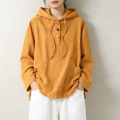 Long-Sleeve Henley Hoodie