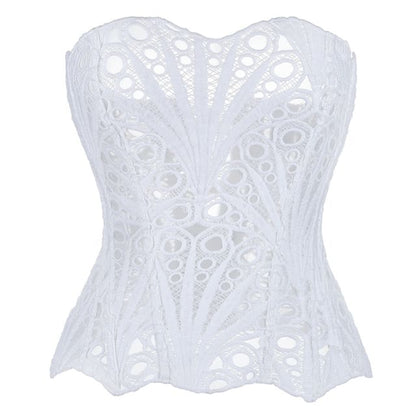 Corset Lace Tube Crop Top