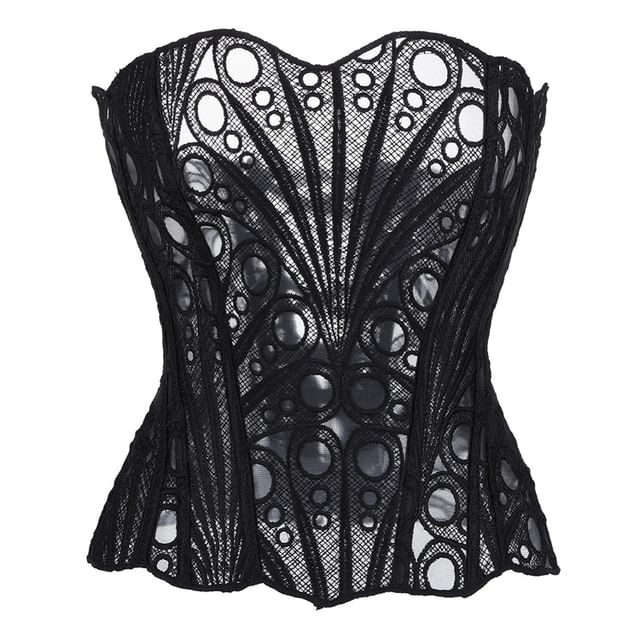 Corset Lace Tube Crop Top